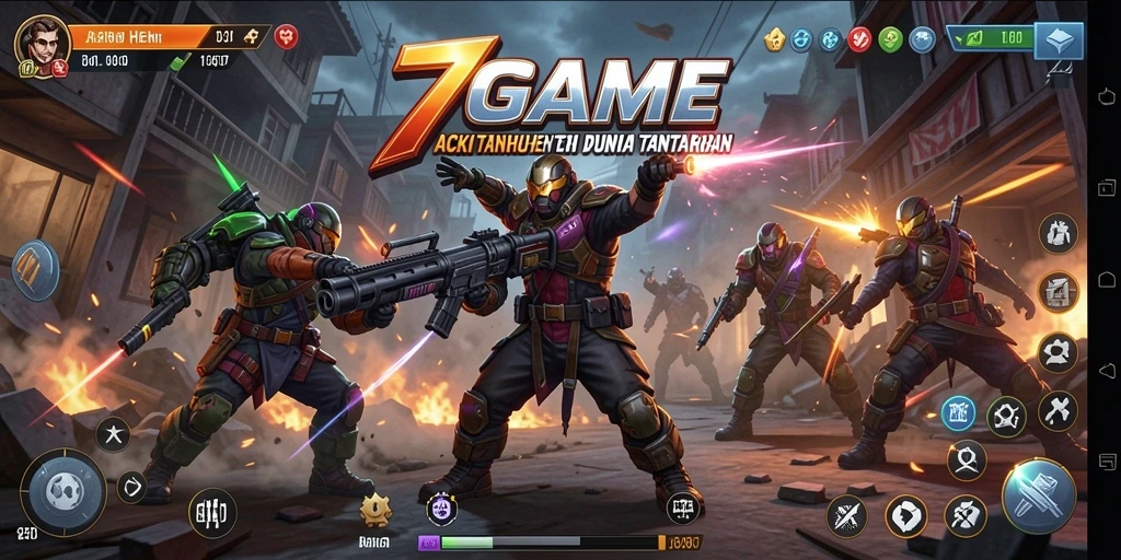 Tampilan gameplay 7GAME yang penuh aksi dan petualangan menantang.