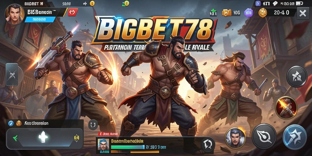 Tangkapan layar BIGBET78 menampilkan aksi seru dalam pertempuran Battle Royale.