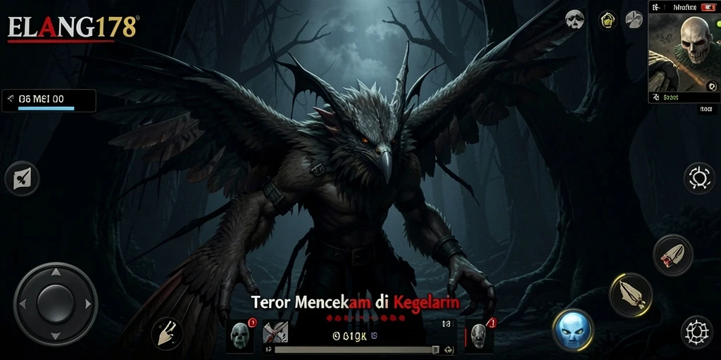 Screenshot gameplay ELANG178 menampilkan suasana mencekam dan menegangkan.