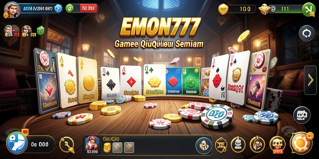Tampilan gameplay QiuQiu yang seru dan menantang.