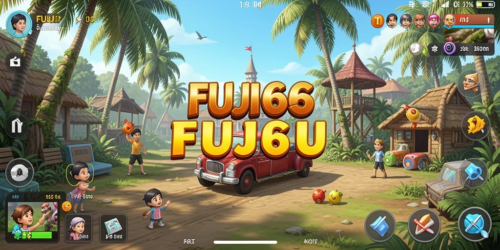 Screenshot gameplay FUJI66 menampilkan suasana permainan yang menggembirakan.