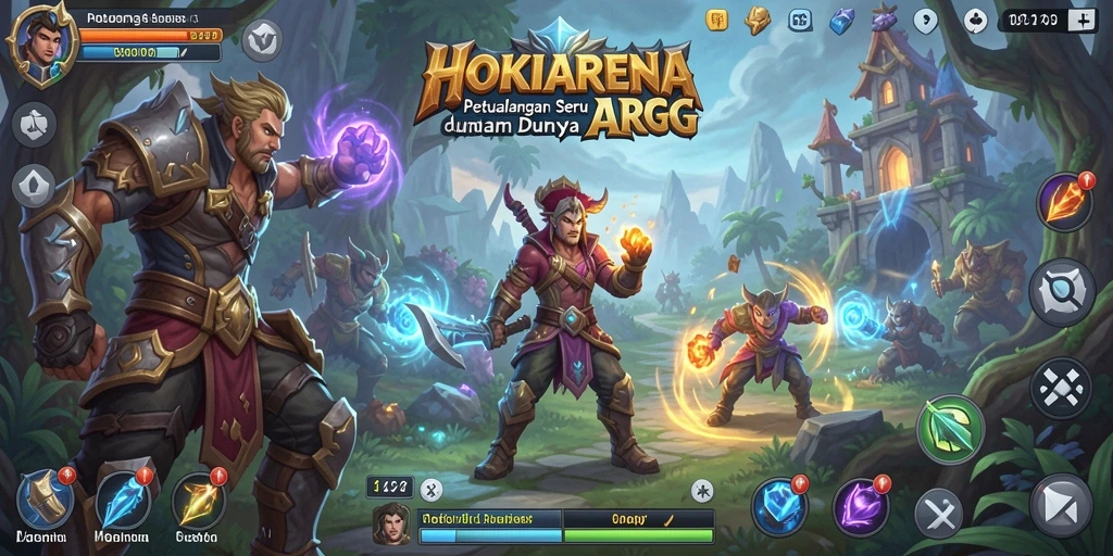 Tampilan gameplay HOKIARENA yang epik dan menantang.