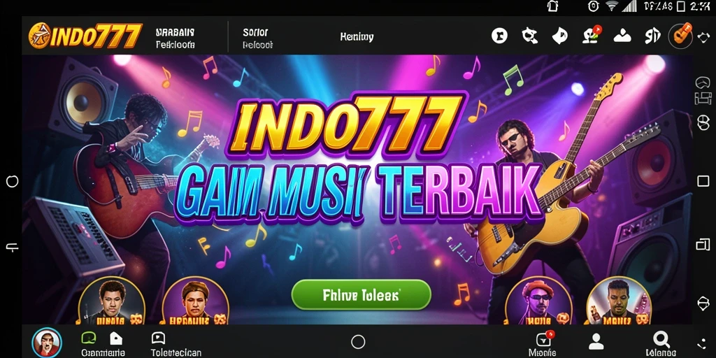 Screenshot gameplay menunjukkan momen seru bermain musik di INDO777.