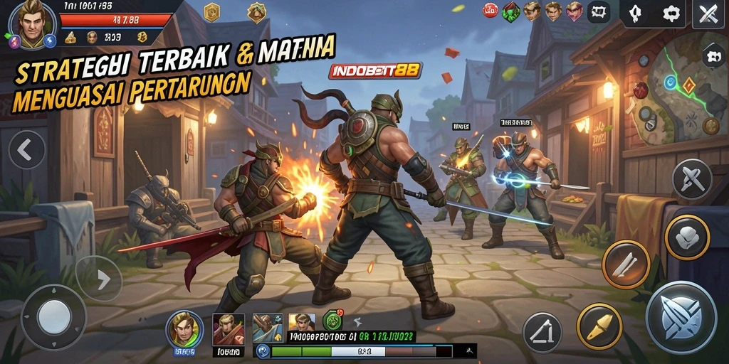 Tampilan gameplay INDOBIT88 menampilkan aksi strategi yang mendebarkan.
