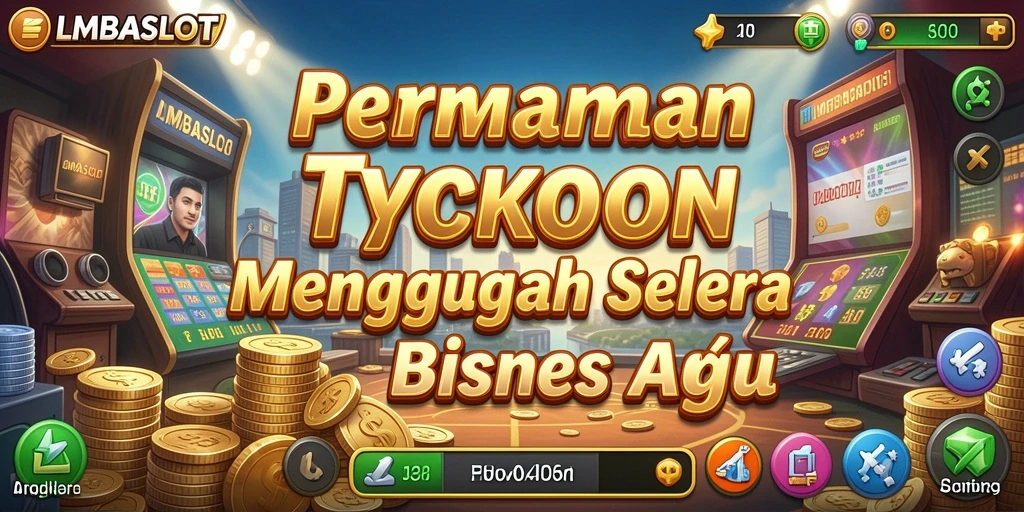 Screenshot gameplay LMBASLOT yang menunjukkan pembangunan bisnis Tycoon.