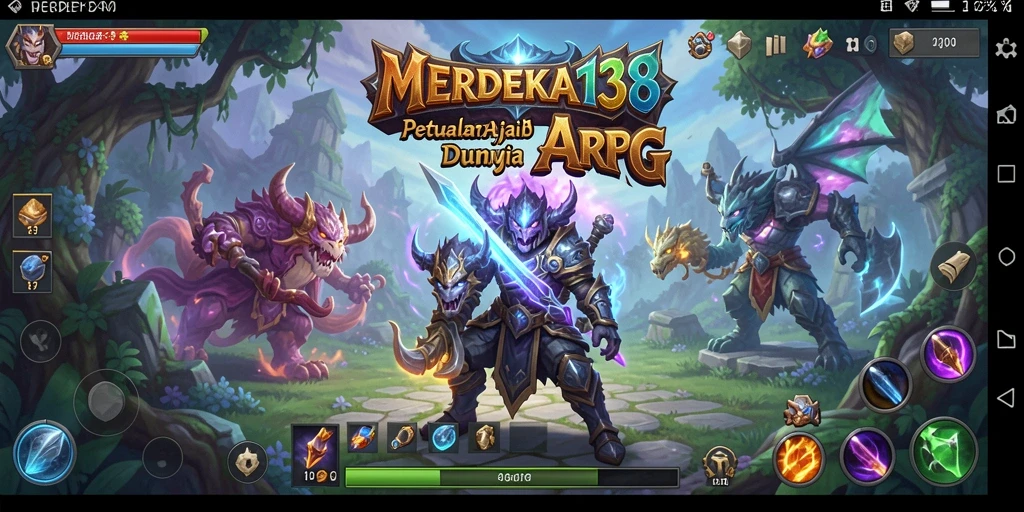 Tampilan gameplay MERDEKA138 yang menakjubkan saat bertarung melawan monster.