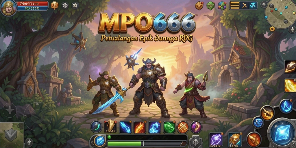 Screenshot MPO666 menampilkan aksi seru dalam pertarungan RPG.