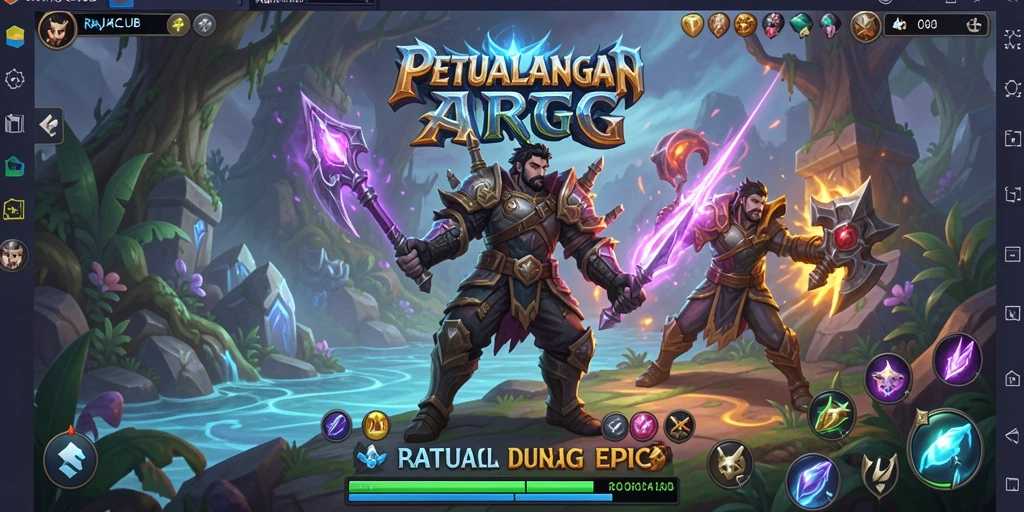 Tampilan gameplay epik dalam RAJACLUB yang menghadirkan aksi seru.