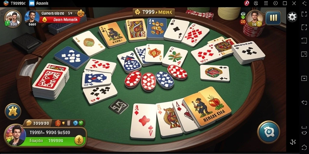 Tampilan menarik dari gameplay Gaple di T9999.