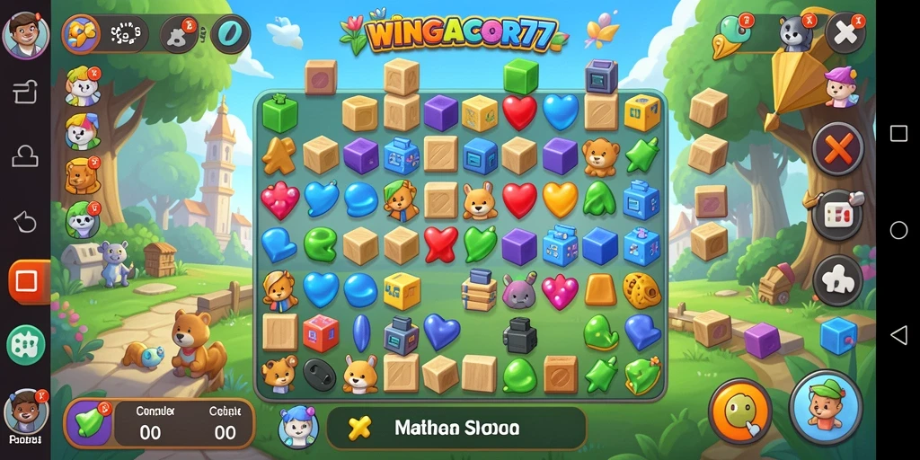 Tampilan gameplay WINGACOR77 yang menantang dan penuh warna.